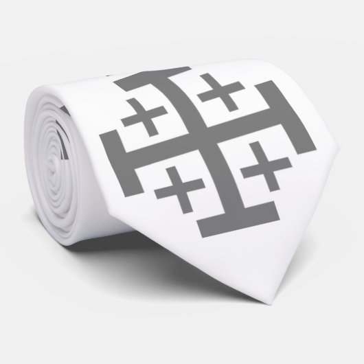 Stropdas van de Mode van mannen met Jerusalem Cros (Opgerold)