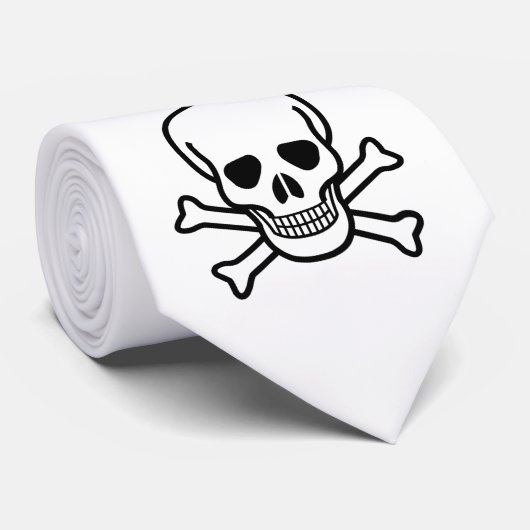 Stropdas van de schedel en de botten (Opgerold)