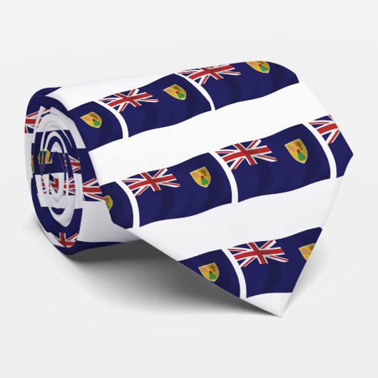 Stropdas van de vlag van de Turks- en Caicoseiland (Opgerold)