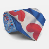 Stropdas van de vlag van Friesland (Fryslan) (Opgerold)