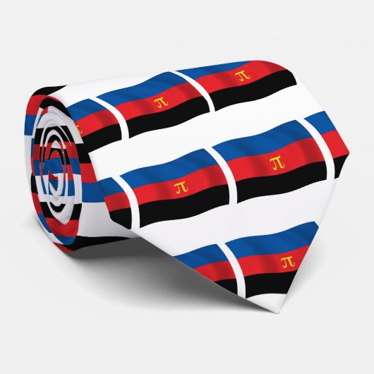 Stropdas van de vlag van Polyamory (Opgerold)