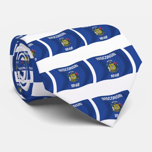 Stropdas van de vlag van Wisconsin (Opgerold)