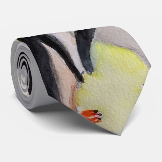 Stropdas van de Waterverf van de pinguïns zoenen (Opgerold)