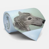 Stropdas van de windhond met origineel kunstwerk v (Opgerold)