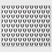 Stropdas van de Zwarte Bow en Tuxedo Groomsmen Wed Cadeaupapier (Vlak)