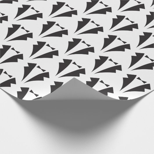 Stropdas van de Zwarte Bow en Tuxedo Groomsmen Wed Cadeaupapier (Hoek)