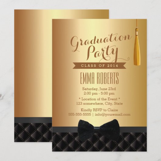 Stropdas van de zwarte doos van de GraduPartij Mod Kaart (Voorkant / Achterkant)