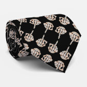 Stropdas van de Zwarte Zijde van het MiddenVingers (Opgerold)