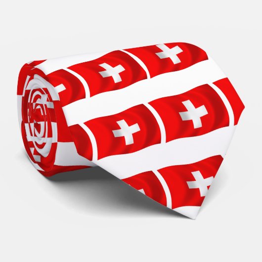 Stropdas van de Zwitserse vlag (Opgerold)