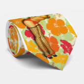 stropdas van een bloemenpin-up girl (Opgerold)
