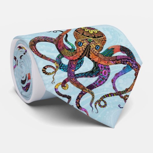 Stropdas van elektrische octopus (Opgerold)