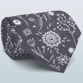 Stropdas van Floral Chalkboard