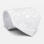 Stropdas van Floral Swirls (White) (Opgerold)