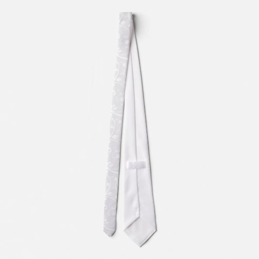 Stropdas van Floral Swirls (White) (Achterkant)