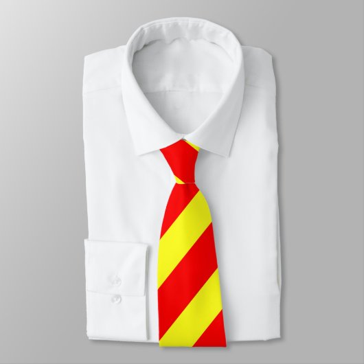 Stropdas van geel en Oranje strepen (Gebonden)