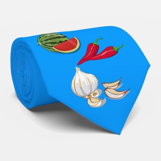 Stropdas van groenten en fruit (Opgerold)