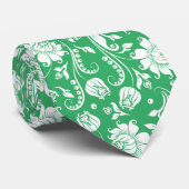 Stropdas van het flessenpatroon met witte en groen (Opgerold)