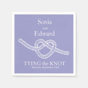 Stropdas van het hart van de paars van de knoop servetten