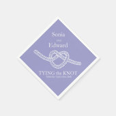 Stropdas van het hart van de paars van de knoop servetten (Hoek)