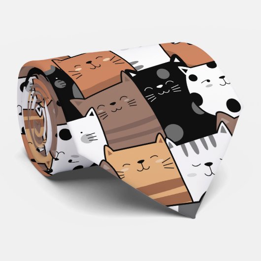 Stropdas van het kattenpatroon in de baby (Opgerold)