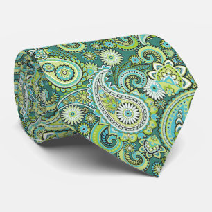 stropdas van het koele groene patroon van paisley
