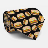 Stropdas van het Novelty Food Burgers Cheeseburger (Opgerold)