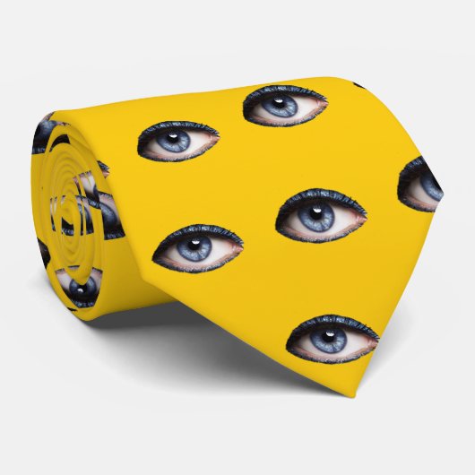 stropdas van het oog op geel (Opgerold)
