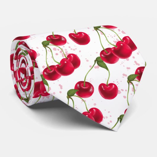 stropdas van het patroon van koele betonnen kersen (Opgerold)