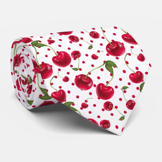 stropdas van het patroon van koele betonnen kersen (Opgerold)