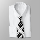 Stropdas van het patroon van zwarte en witte piano (Gebonden)