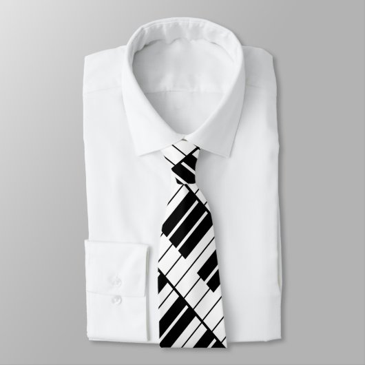 Stropdas van het patroon van zwarte en witte piano (Gebonden)