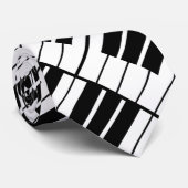Stropdas van het patroon van zwarte en witte piano (Opgerold)