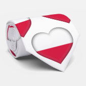 Stropdas van het Poolse vlaggekleurde hartpatroon (Opgerold)