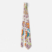 Stropdas van het pruimeltje en het Oranje Floral (Achterkant)