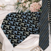 Stropdas van het vliegtuig Armani Gray op zwart