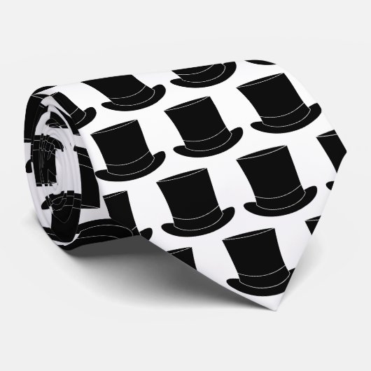 Stropdas van het zwarte en witte bovenhoed voor br (Opgerold)