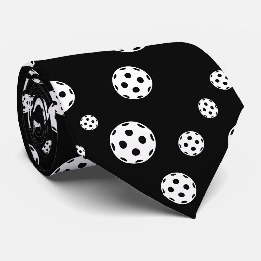 Stropdas van het zwarte en witte pekelsportpatroon (Opgerold)