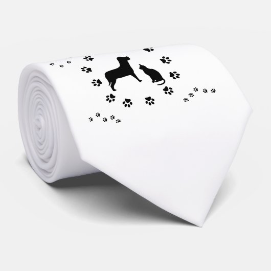 Stropdas van honden en katten (Opgerold)