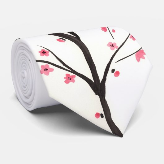 Stropdas van honingbijen en Cherry Blossom (Opgerold)