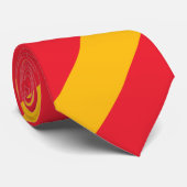 Stropdas van kardinaal- en goudstreep (Opgerold)