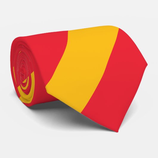 Stropdas van kardinaal- en goudstreep (Opgerold)