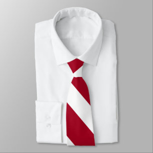 Stropdas van Kardinaal en White University Stripe