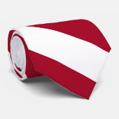 Stropdas van Kardinaal en White University Stripe (Opgerold)