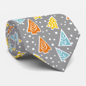 Stropdas van kleurrijke bomen | grijs (Opgerold)