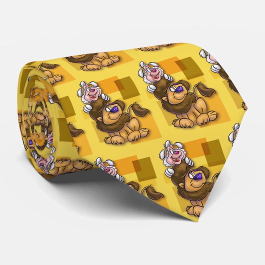 Stropdas van leder en lammeren (Opgerold)