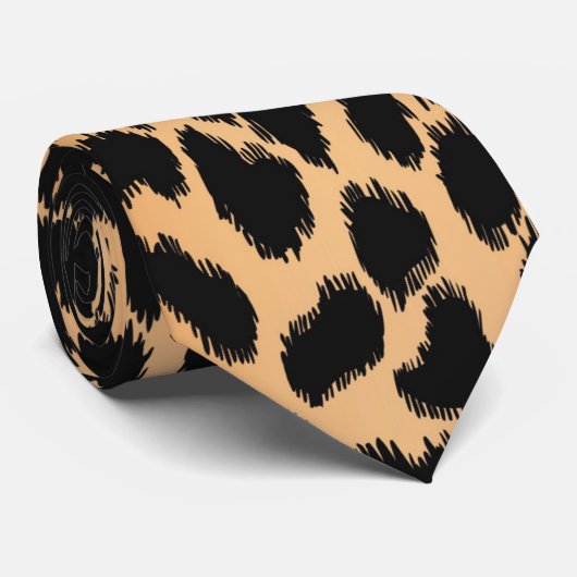 Stropdas van Leopard Pattern Animal Print (Opgerold)