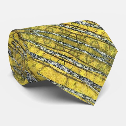 Stropdas van man - Acadia Birch Trees (Opgerold)