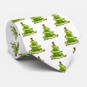 Stropdas van mannen met kerstbomen (Opgerold)