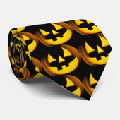 Stropdas van Mannen van Halloween Spooky Pumpkin (Opgerold)