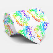 Stropdas van Mannen van regenboogunders (Opgerold)